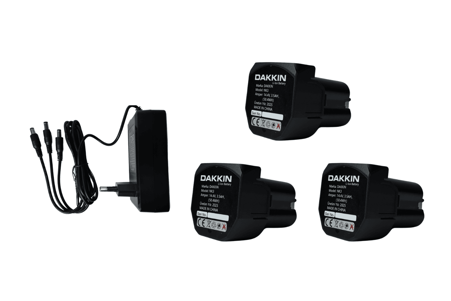 Batarya Seti Dakkın K30 Prokit 3x14,4V 3,5Ah ve Şarj Aleti Çay Toplama Makinesi