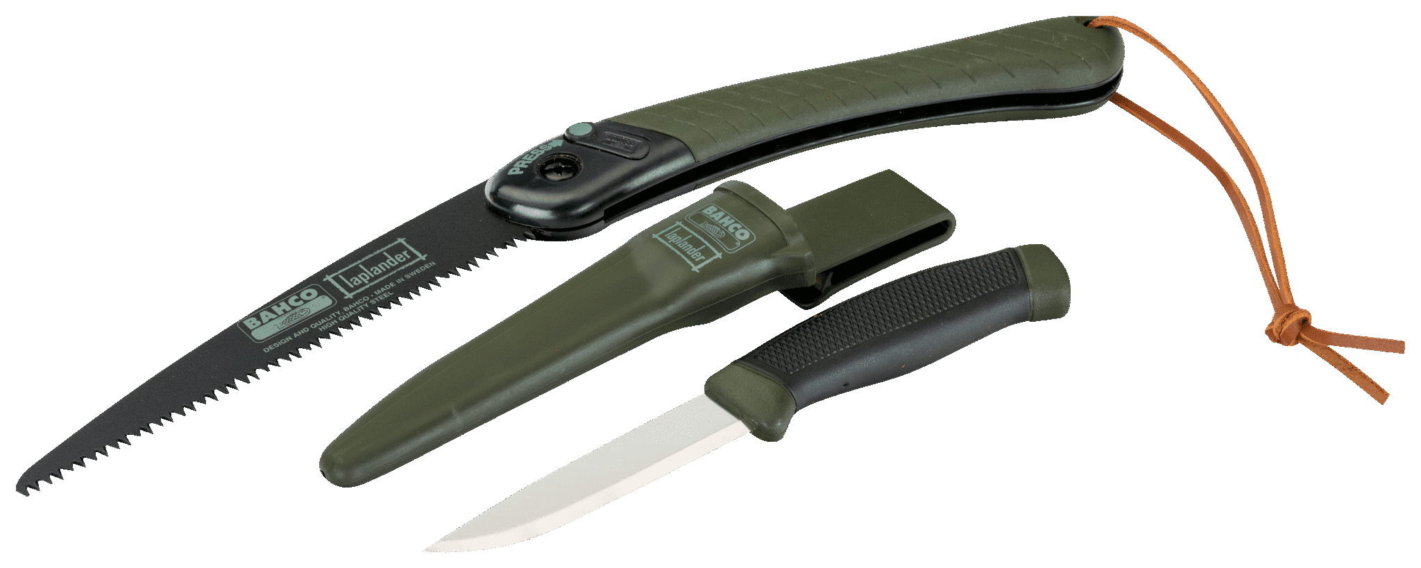 Katlanır Testere ve Bıçak Seti Bahco LAP-KNIFE Budama Testeresi