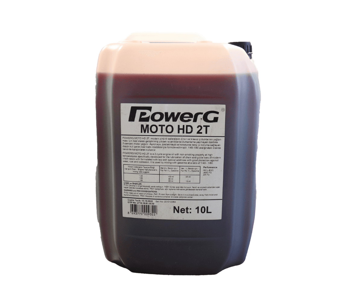 Dakkın 2T Motor Yağ 10 L PowerG Moto HD 2T Oil POWERG-P81053 Tırpan Yedek Parça