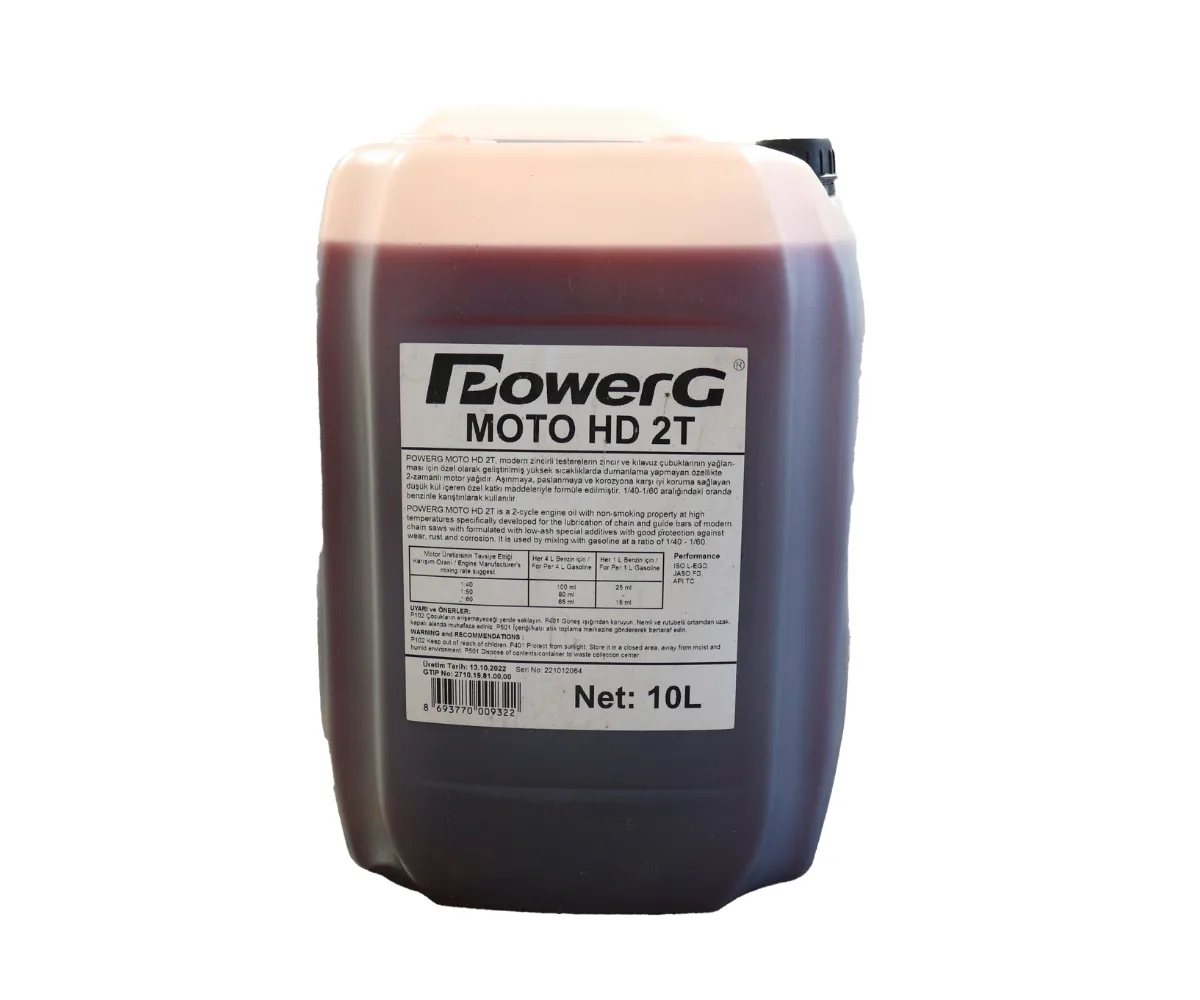 Dakkın 2T Motor Yağ 10 L PowerG Moto HD 2T Oil POWERG-P81053 Tırpan Yedek Parça