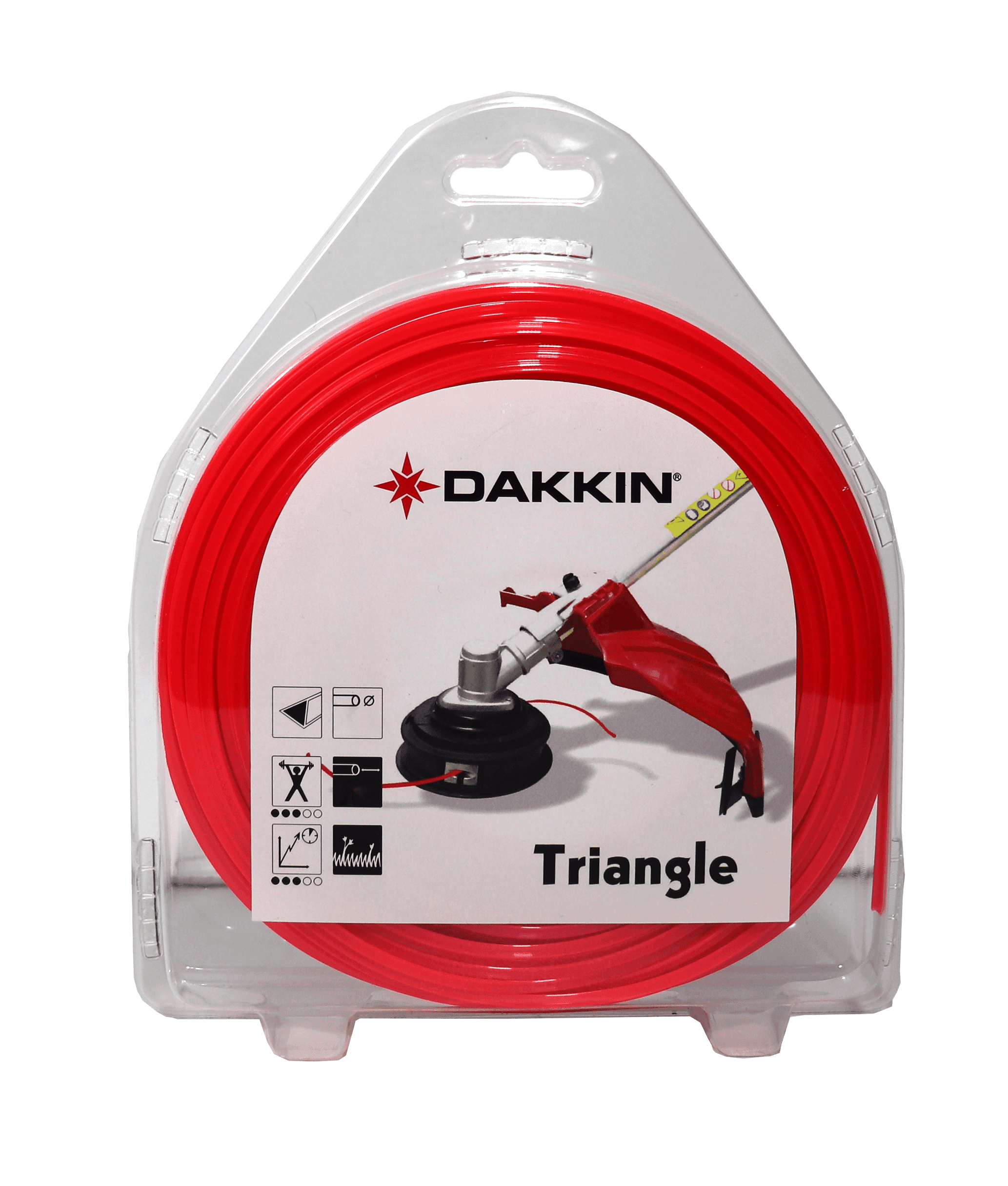 Dakkın Misina Kırmızı 3 Köşe 3.0 mm 63 m H8100330 DAKKIN-H8100330 - 8'li Koli Tırpan Yedek Parça